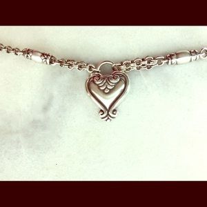 🖤Brighton Heart Necklace with Silver Rope Chain🖤